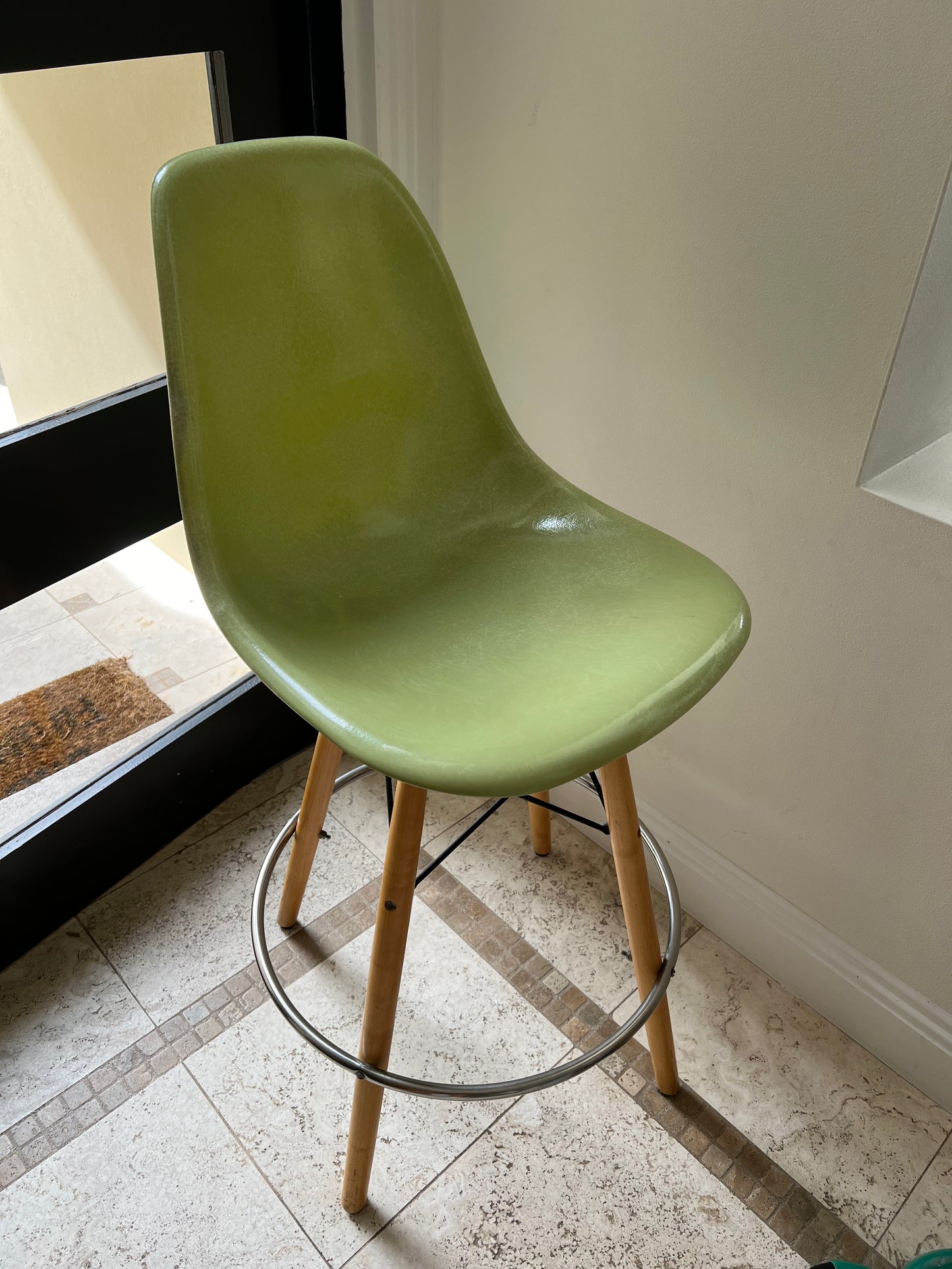 Herman Miller Inspired Fibreglass Stools (x2)