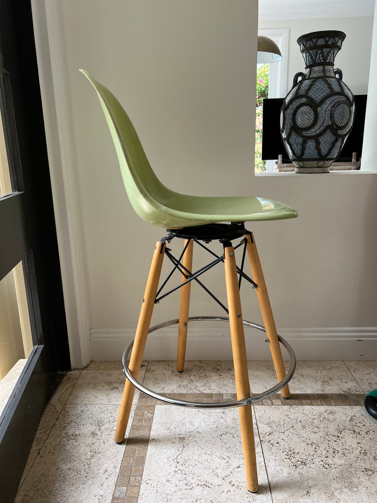 Herman Miller Inspired Fibreglass Stools (x2)