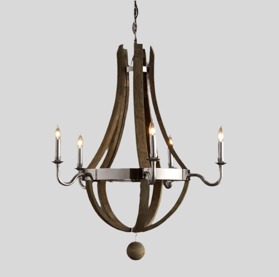 RH Wine Barrel Chandelier